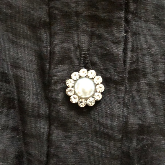 NEW!!! Zara Jewel 💎 Button Organza Top - Picture 9 of 14